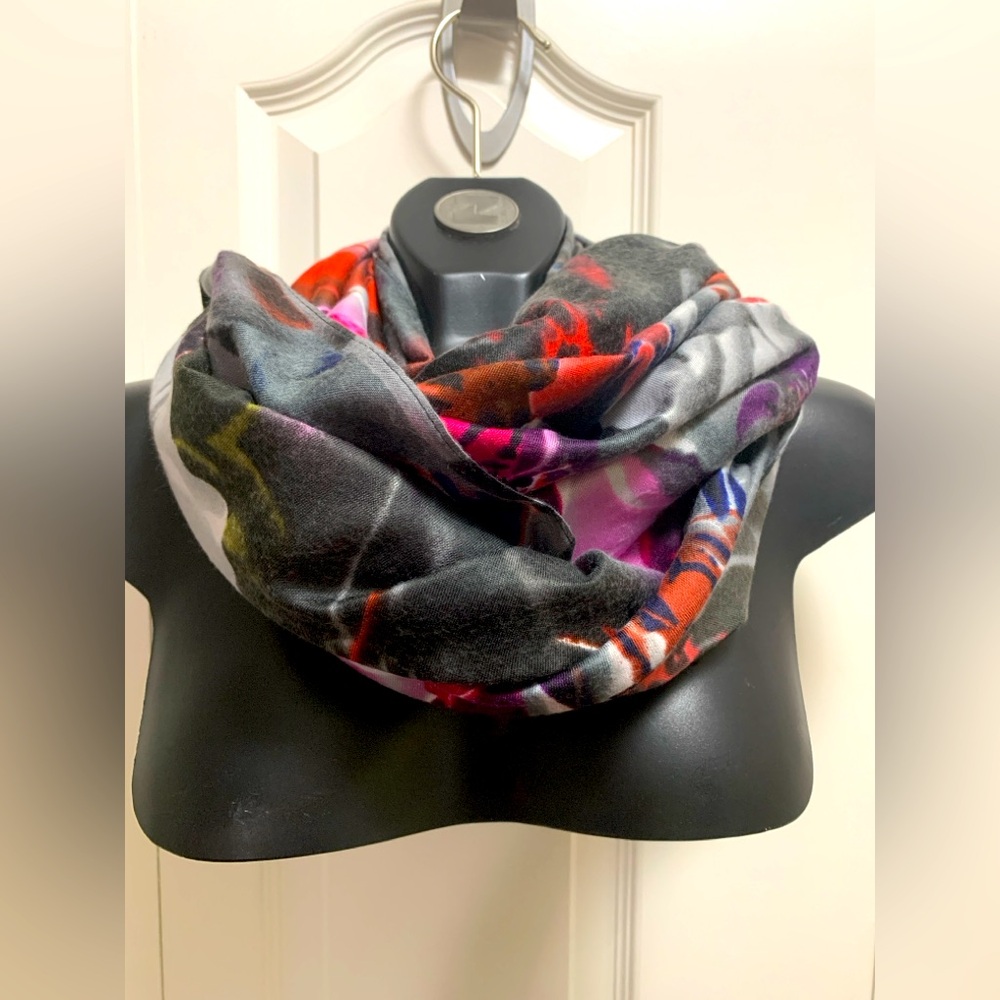 Multicolor Floral Infinity Scarf - Women Accessories Scarves & Wraps